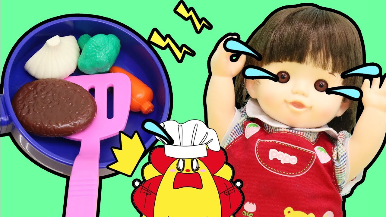 ポポちゃんおしゃべりキッチン♪♪ 粘土でひな祭りスイーツ料理を手作り! オリジナルおままごとでお世話しよう♪♪ ★サンサンキッズTV★