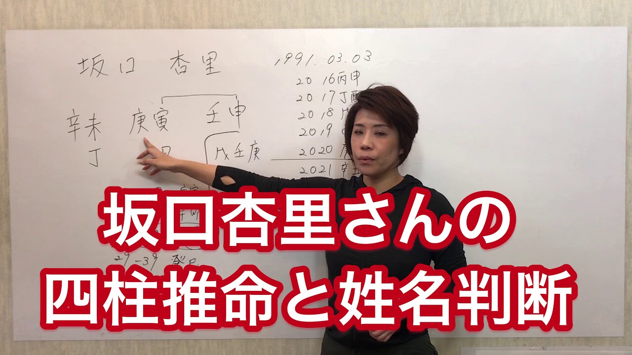 【四柱推命】 坂口杏里さんの四柱推命&姓名判断