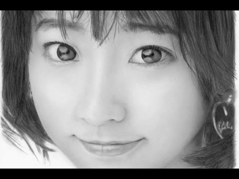 武田玲奈、描いてみた。完成までの早送り / Pencil drawing/ Rena Takeda/ How To Draw/ Fast forwarding