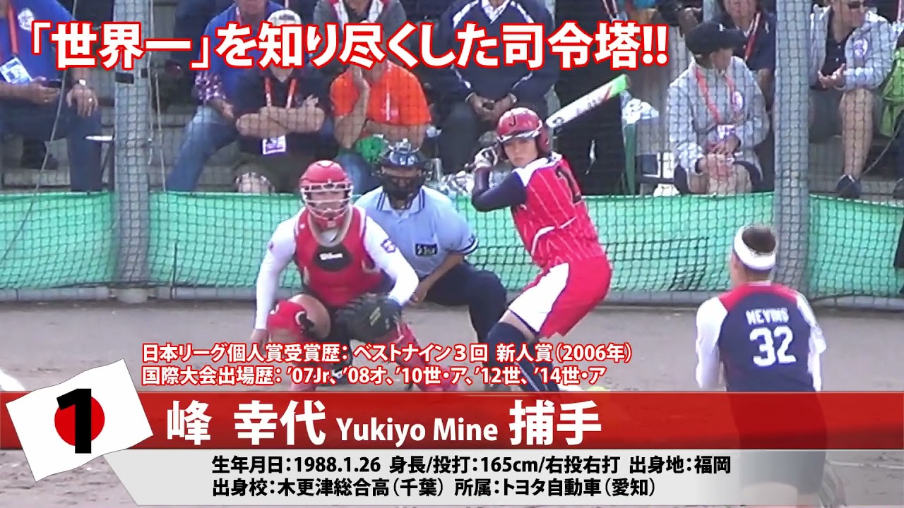第32回オリンピック競技大会2020東京ソフトボール競技 日本代表候補選手 峰幸代