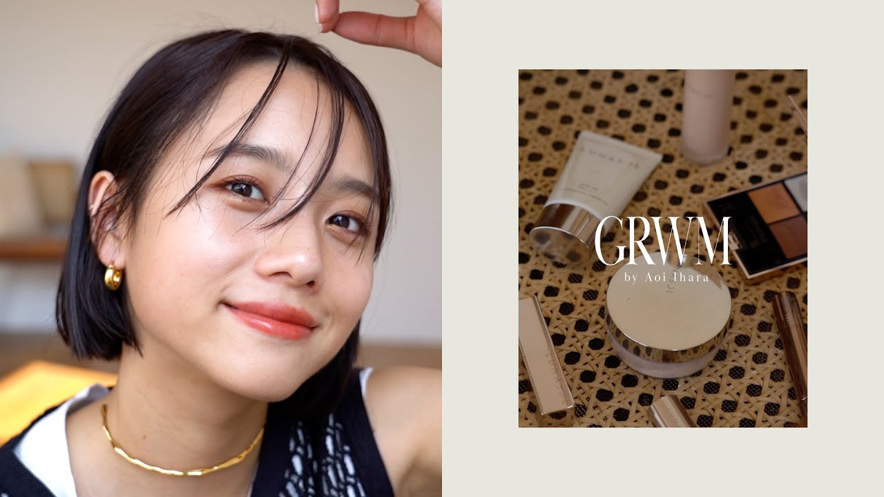 【GRWM】スキンケアからフルメイクまで!ツヤ肌の仕込み方からさりげなくできるカラーメイクを紹介!