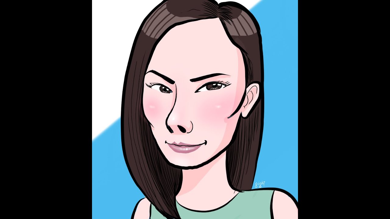 吉田羊の似顔絵メイキング動画