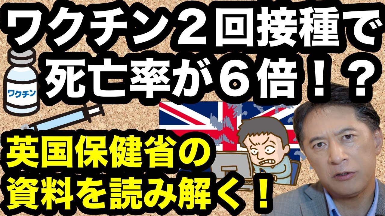 【英国政府資料】デルタ株死亡率、ワクチン2回接種は非接種者の6.3倍について