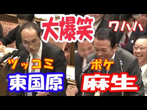 爆笑国会!麻生太郎と東国原英夫の極秘情報「コンビを組んだって本当!?」【面白国会中継】