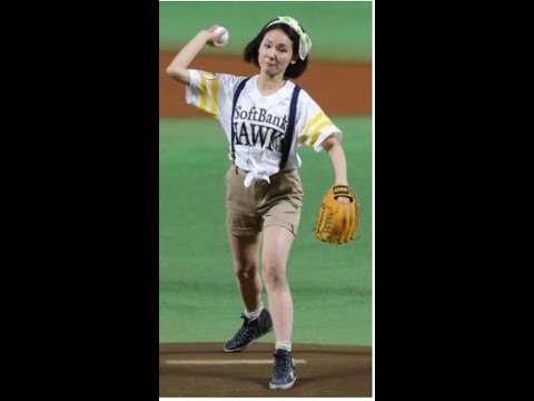 吉田羊 ショーパン姿で人生初始球式 ノーバンならず再登板希望
