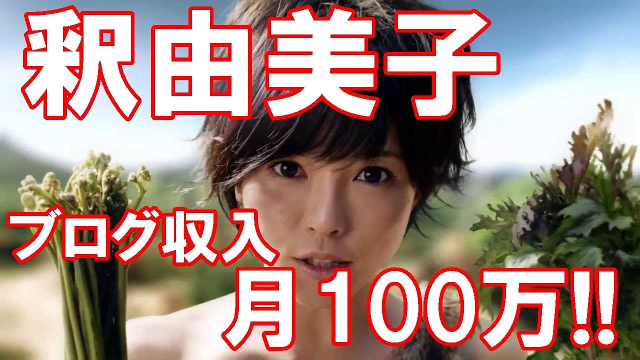 ランキング1位、釈由美子の育児ブログ収入は月100万以上