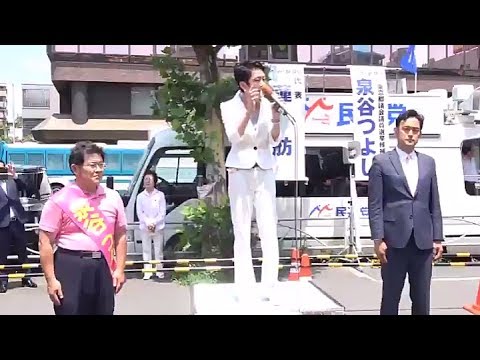 民進党・蓮舫代表 東京都議選(豊島区)泉谷つよし候補応援 巣鴨地蔵通り 2017年6月24日