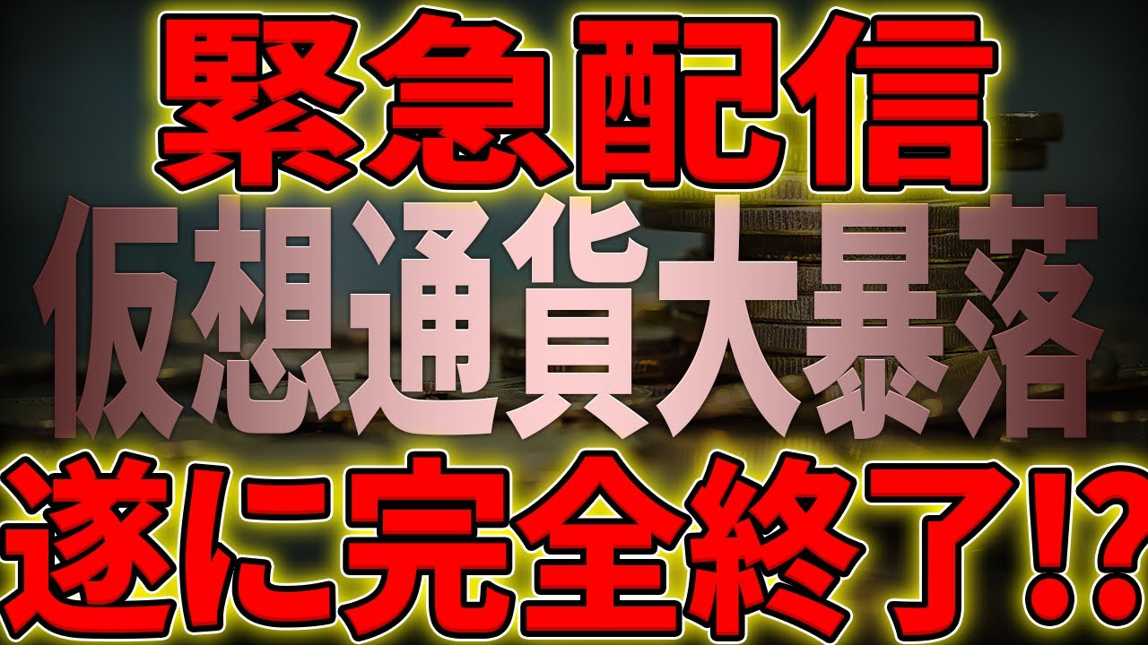 ⚠️緊急配信⚠️仮想通貨急落でバブル完全終了⁉︎大暴落は大チャンス⁉︎今後の戦略を教えます!【ビットコイン】
