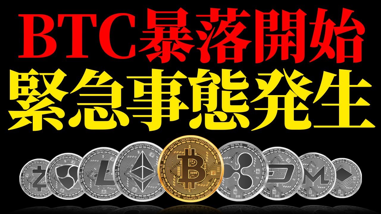 ⚠️緊急事態⚠️ビットコインが超暴落開始!今後どうなる?重要なのは〇〇!【仮想通貨】