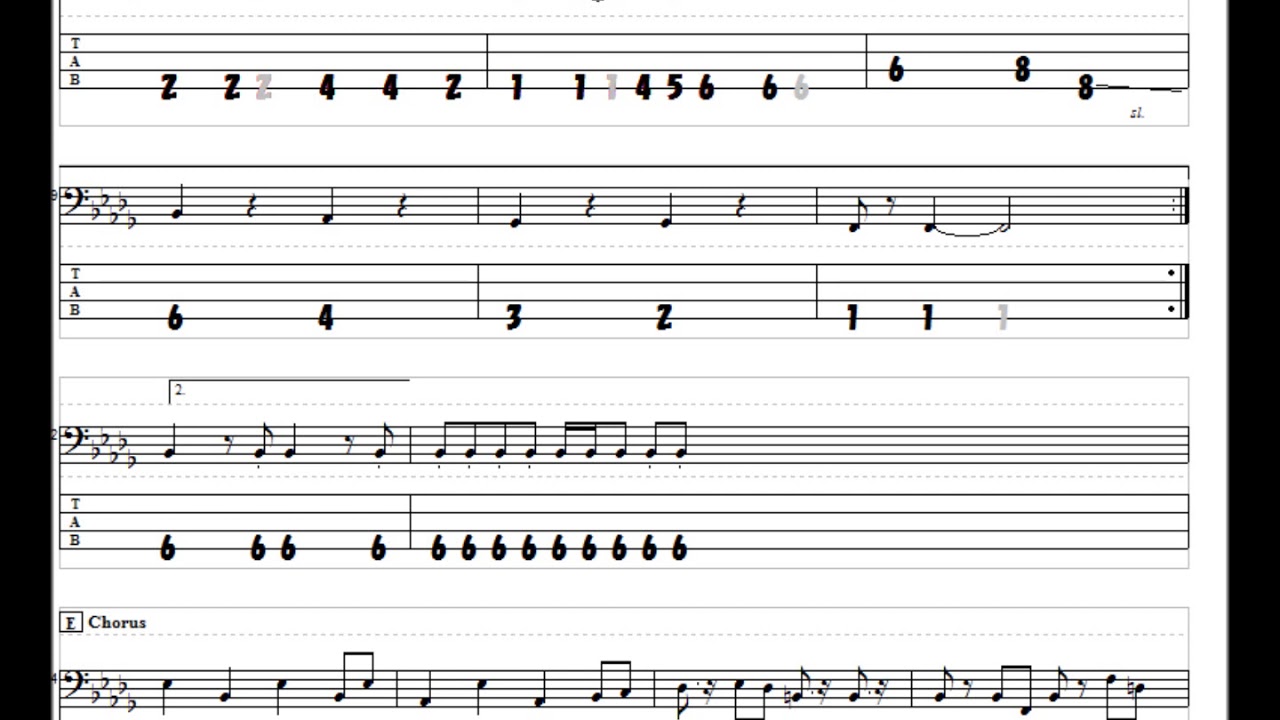 山口百恵 いい日旅立ち ベースTAB譜