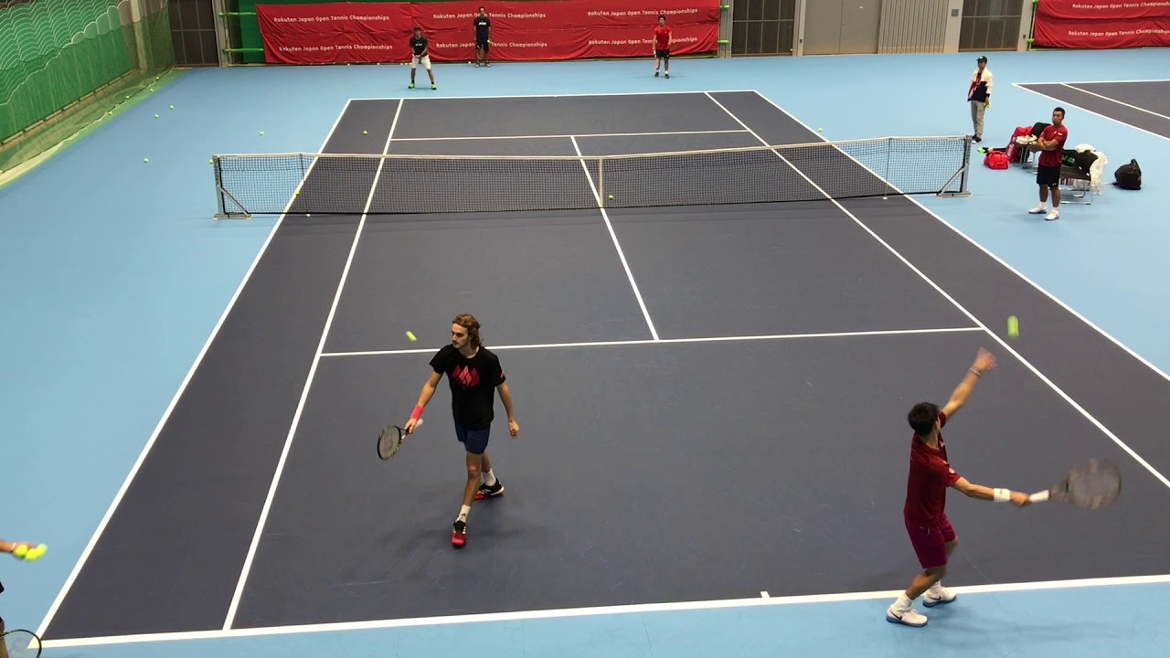 錦織圭 チチパス 公開練習 楽天ジャパンオープン2018