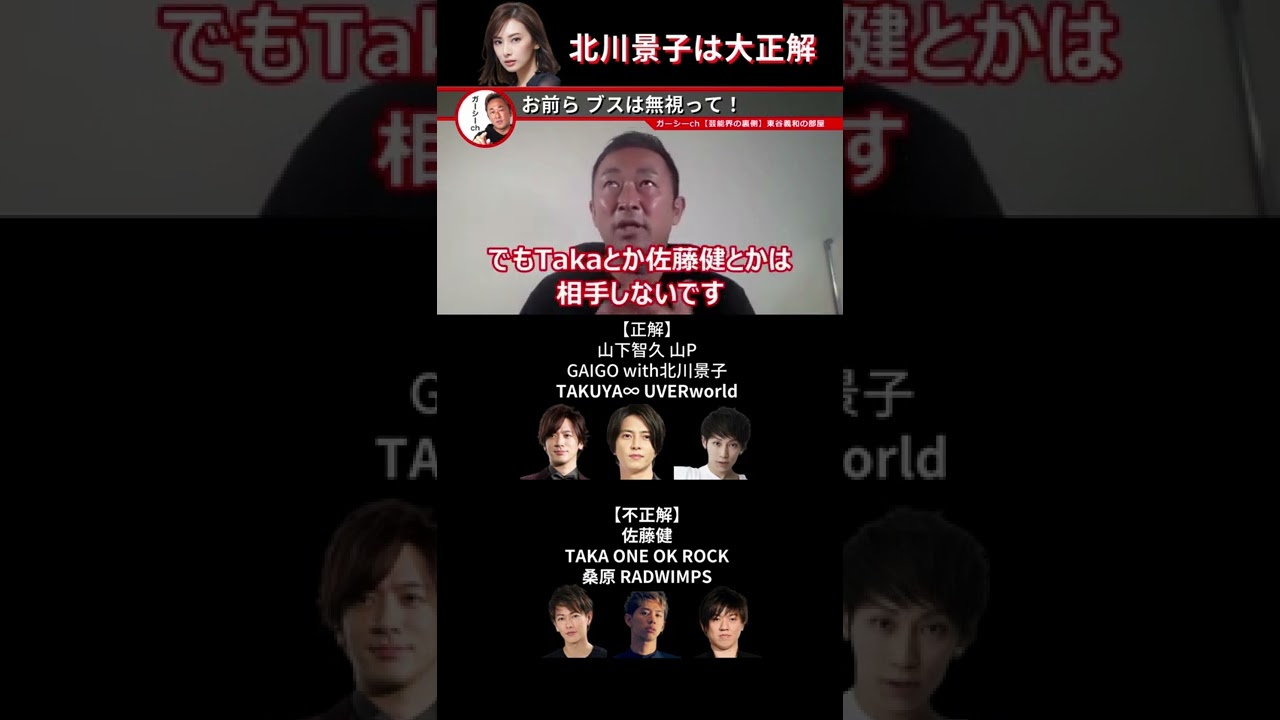 北川景子さん 大正解です!さすが見る目ありますね! 東谷義和のガーシーch #shorts