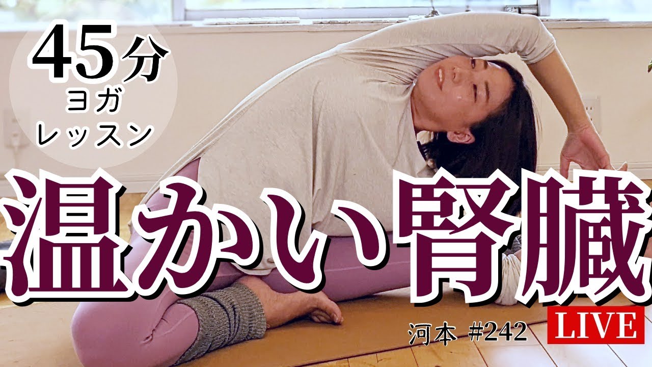 経絡から腎臓・膀胱を整える【毎週木曜45分 朝ヨガ フルレッスン オンライン YOGAライブ配信 #242】 – 河本