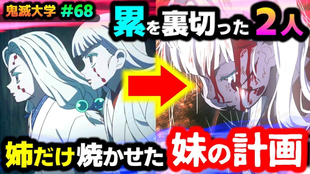 【鬼滅の刃・立志編20話】妹が姉に消えてもらいたかった理由!累が姉だけ焼いたのは計画通りだった!(立志編/遊郭編/無限列車編/那田蜘蛛山/なたぐもやま/鬼滅大学)