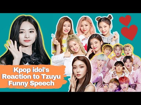 Kpop Idol's Reaction to Twice Tzuyu's Funny Speech at Awards
