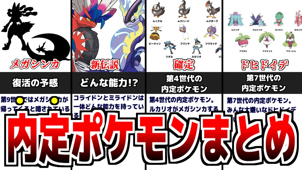 【最新情報】内定・追加ポケモン83匹の中で強いのはどのポケモン!?第9世代の対戦環境は!?【ポケットモンスター スカーレット・バイオレット】
