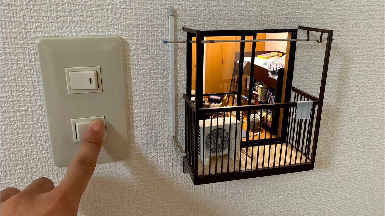 【ミニチュア】壁の中に小さな部屋を作ってみたら楽しすぎた。How to make a miniature room in the wall.
