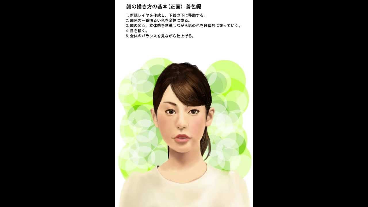 顔の描き方「完全版」桐谷美玲さんを描いてみました。