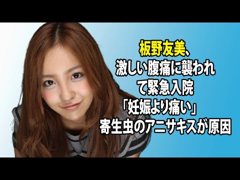 無料 芸能 ニュース 24時間 板野友美、激しい腹痛に襲われて緊急入院「妊娠より痛い」 寄生虫の