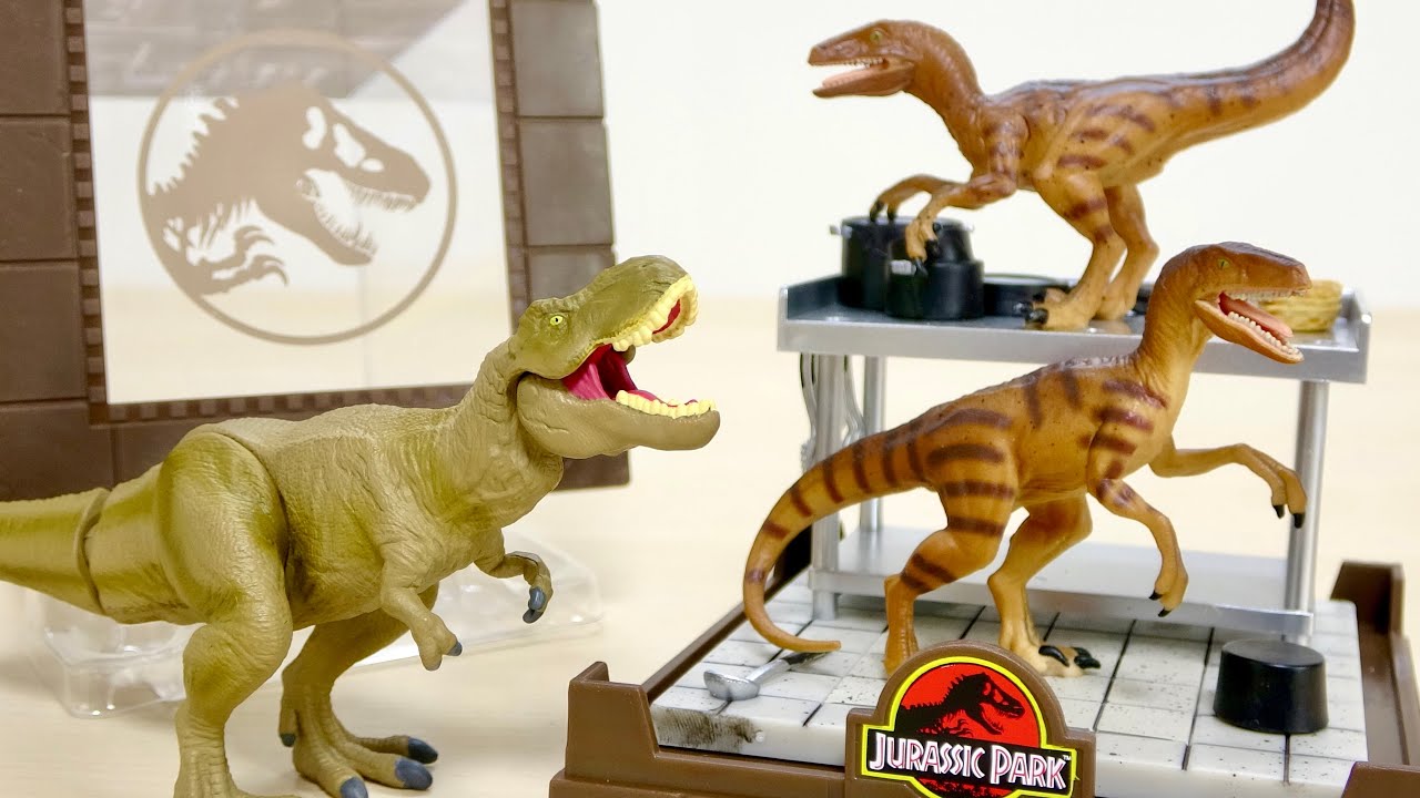ジュラシックパーク 映画の1シーンが再現された ノーベルコレクション ヴェロキラプトル