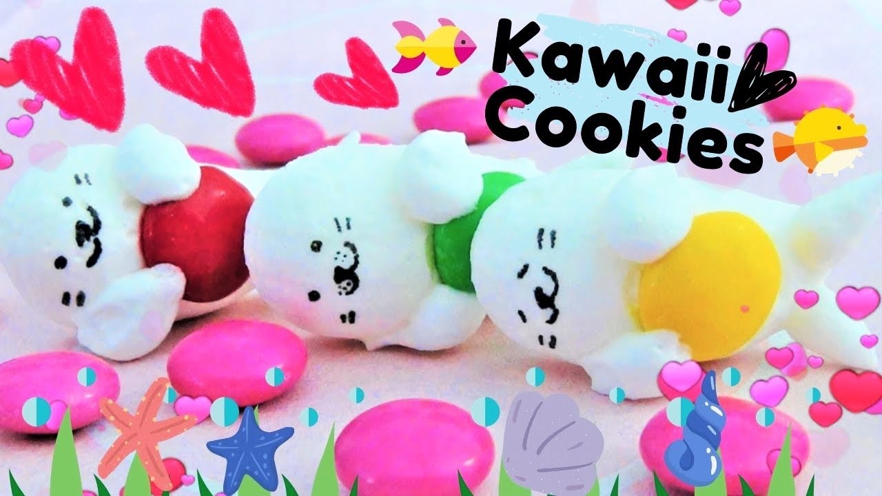 【かわいいメレンゲクッキーの作り方】赤ちゃんアザラシとチョコ💛/動物/バレンタイン/ホワイトデー/癒し【Cute Meringue Cookie Recipe】Baby Seal /Animal