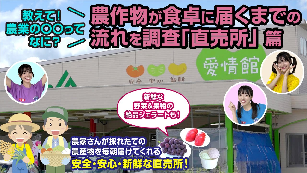 教えて!農業の○○ってなに?農作物が食卓に届くまでの流れを調査「直売所」 篇