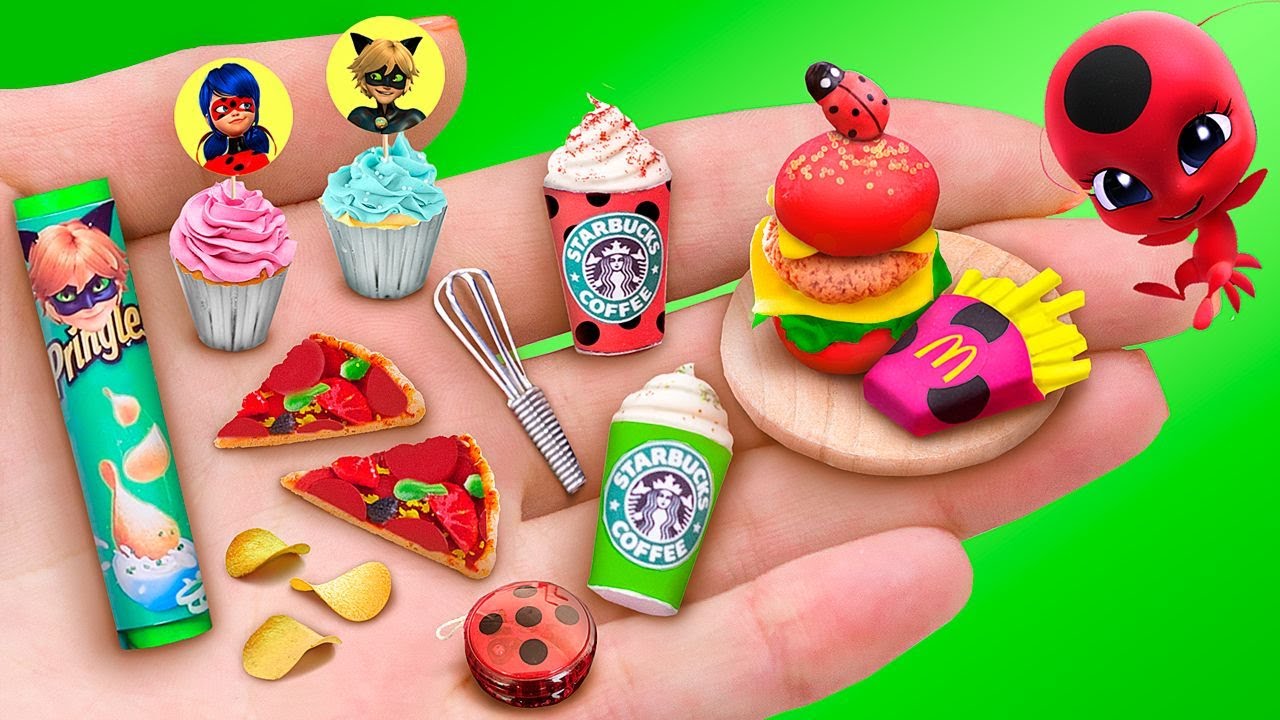レディバグとシャノワールのミニチュアな食べ物/お人形手作りアイディア11個