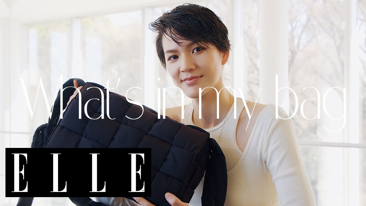 パリコレ学の人気モデル 岡本百恵の愛用バッグを大公開!|what's in my bag| ELLE Japan