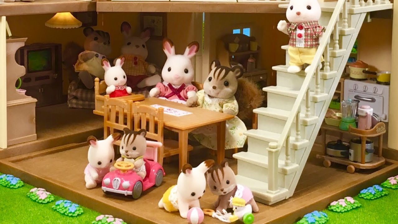シルバニアファミリー お家 あかりの灯る大きなお家 / Sylvanian Families City House With Lights
