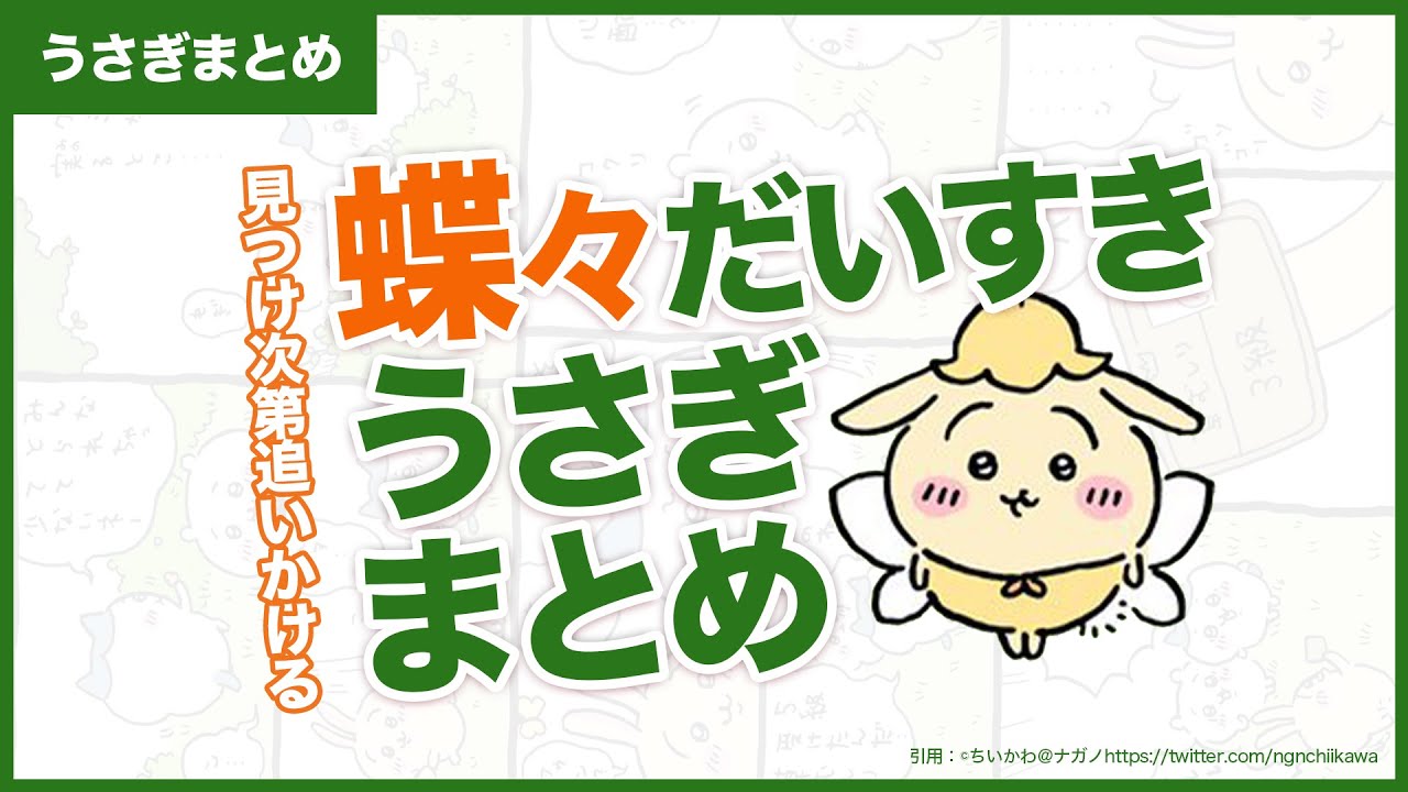 【うさぎまとめ】蝶々を追いかけるエピソード総集編【ちいかわ解説】#ちいかわ