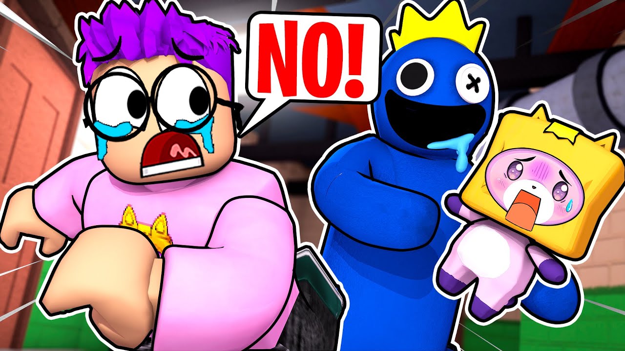 Lankybox playing roblox rainbow friends secret ending unlocked