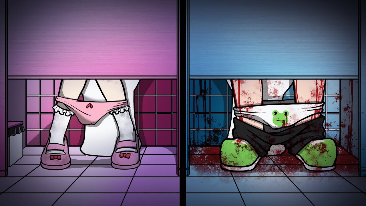 公衆トイレのドアの下が空いている理由【アニメ】