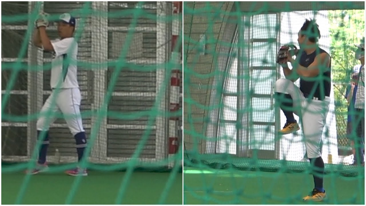 高橋宏斗(柳裕也)と大野雄大(小笠原慎之介)のモノマネキャッチボール(笑) (2022/11/13)