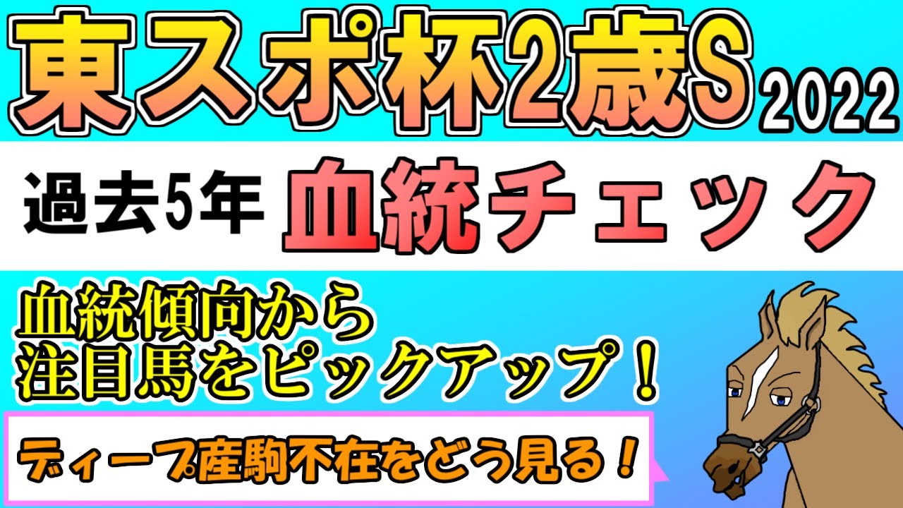 東京スポーツ杯2歳ステークス2022 考察 過去5年血統チェック【バーチャルサラブレッド・リュウタロウ/競馬Vtuber】