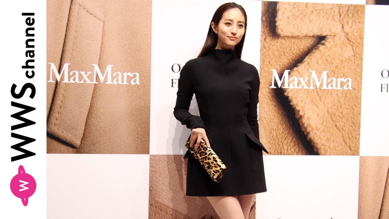 堀田茜が黒のミニワンピで美脚披露!マックスマーラ表参道に登場!