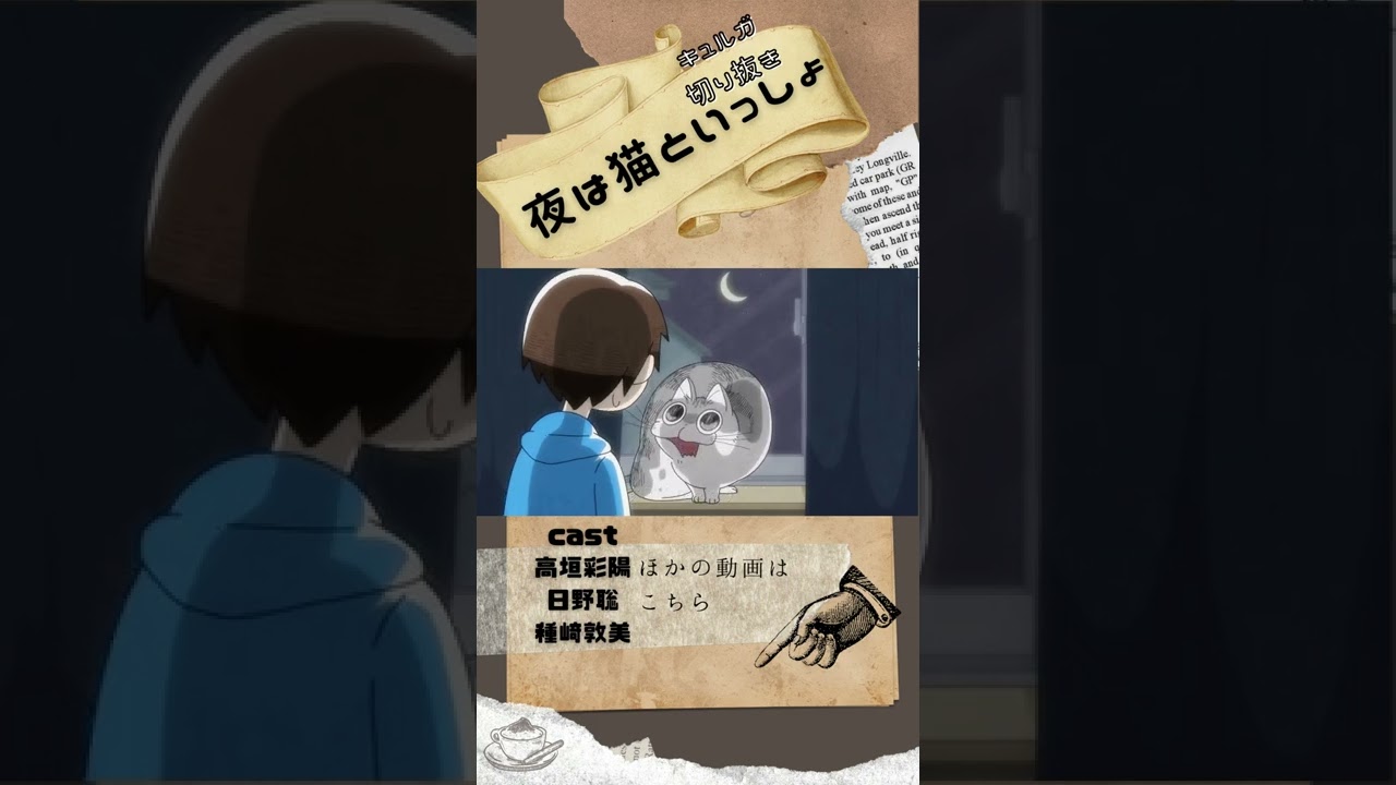 #short #shorts #キュルガ #夜は猫といっしょ #猫 #猫動画 #anime