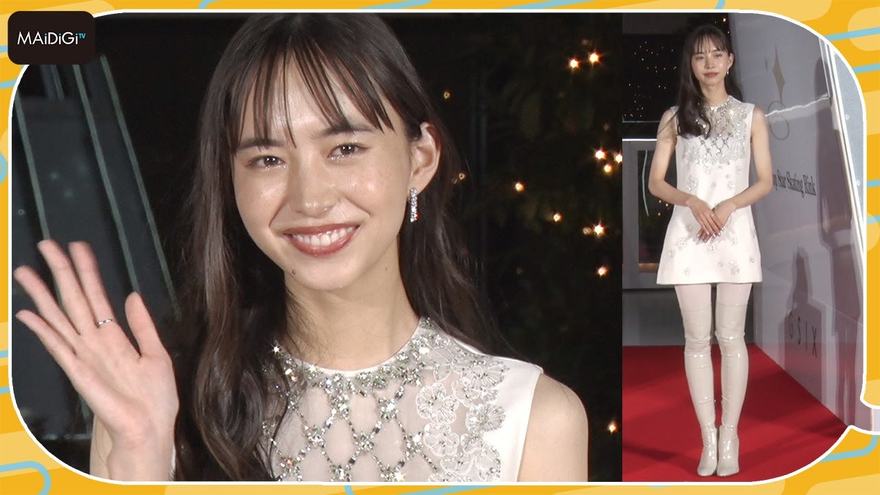 井桁弘恵、超ミニ丈ドレスで美脚すらり! ノースリーブでほっそり腕も 「Rooftop Star Skating Rink」スタータワー点灯式