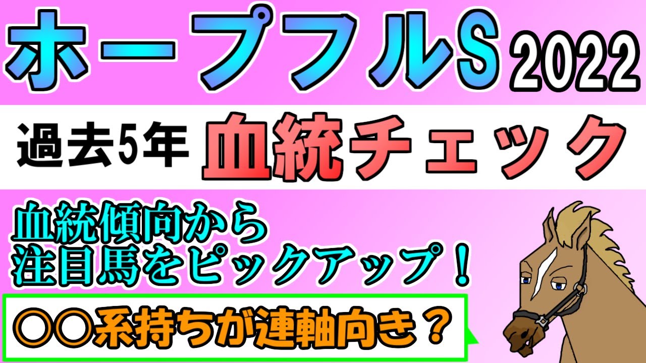 ホープフルステークス2022 考察 過去5年血統チェック【バーチャルサラブレッド・リュウタロウ/競馬Vtuber】