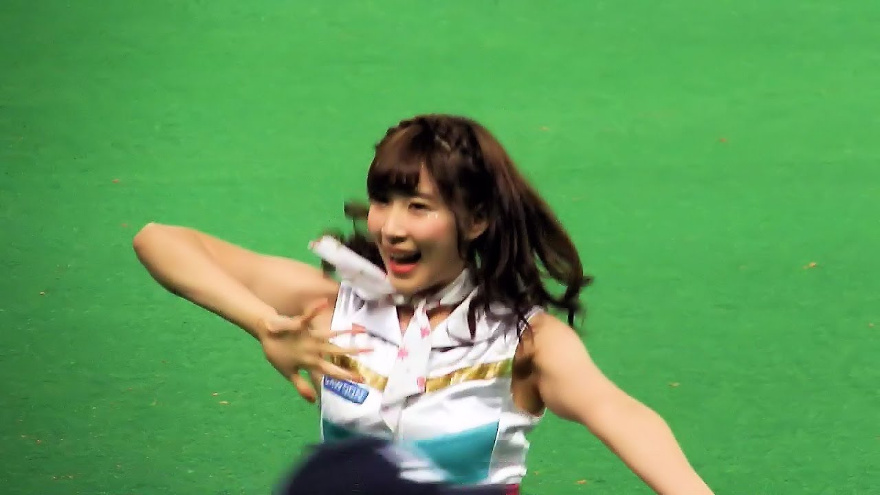 一人風船なしバージョンのファイターズ讃歌(ファイターズガールの渡辺菜月さん&藤原明日美さん&渡邊姫琳さん)