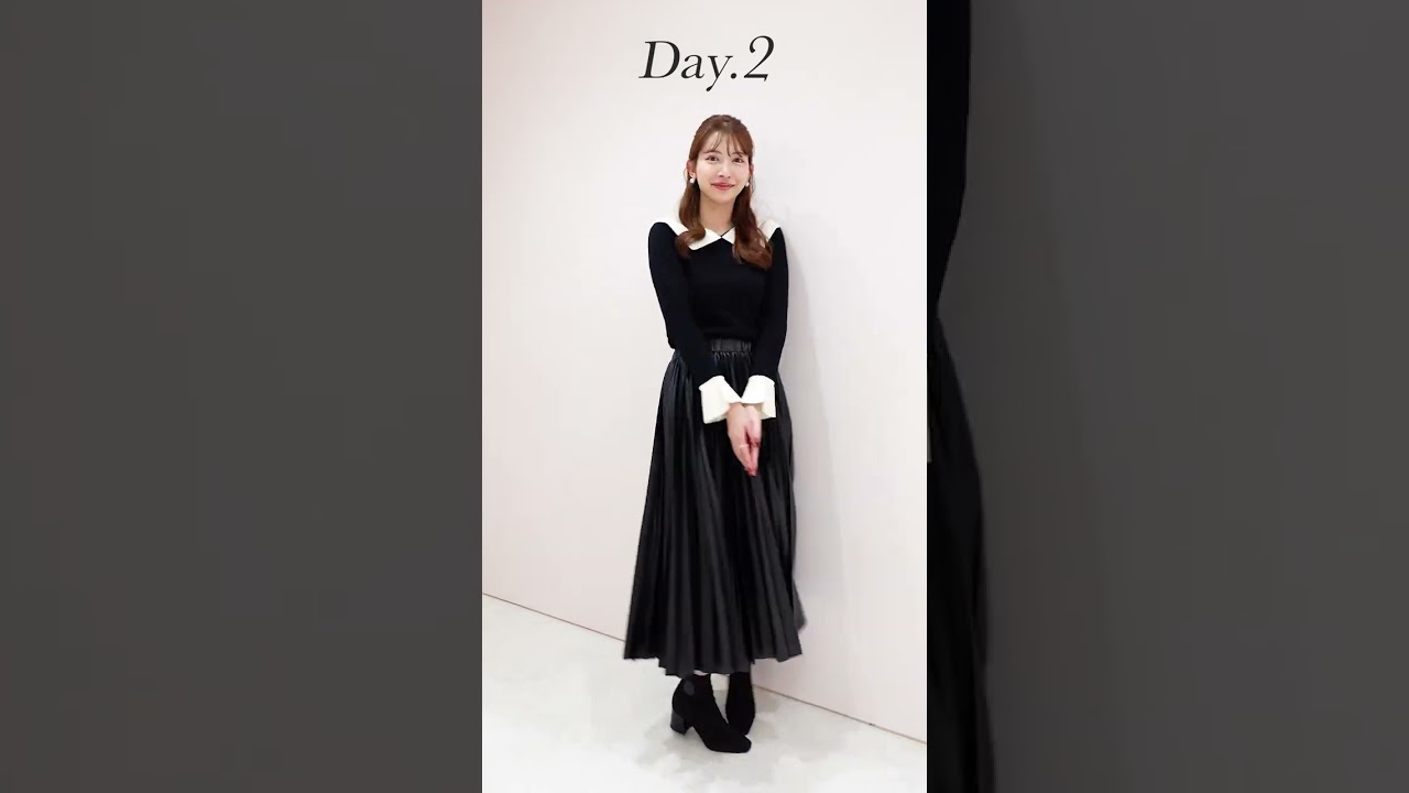 #shorts 【尾﨑美紀】平日コーディネート【5LOOK】 #着用アイテムは概要をチェックしてね