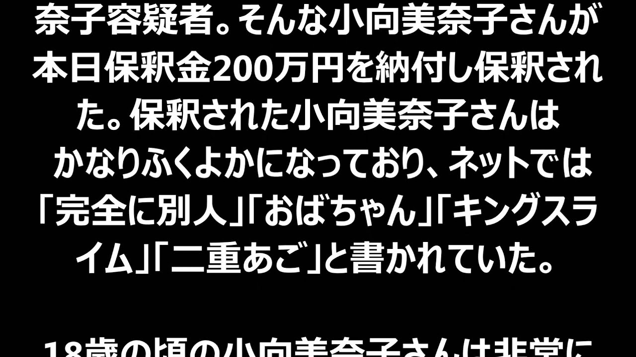 【衝撃】小向美奈子が保釈したのだが、かなり豹変してる