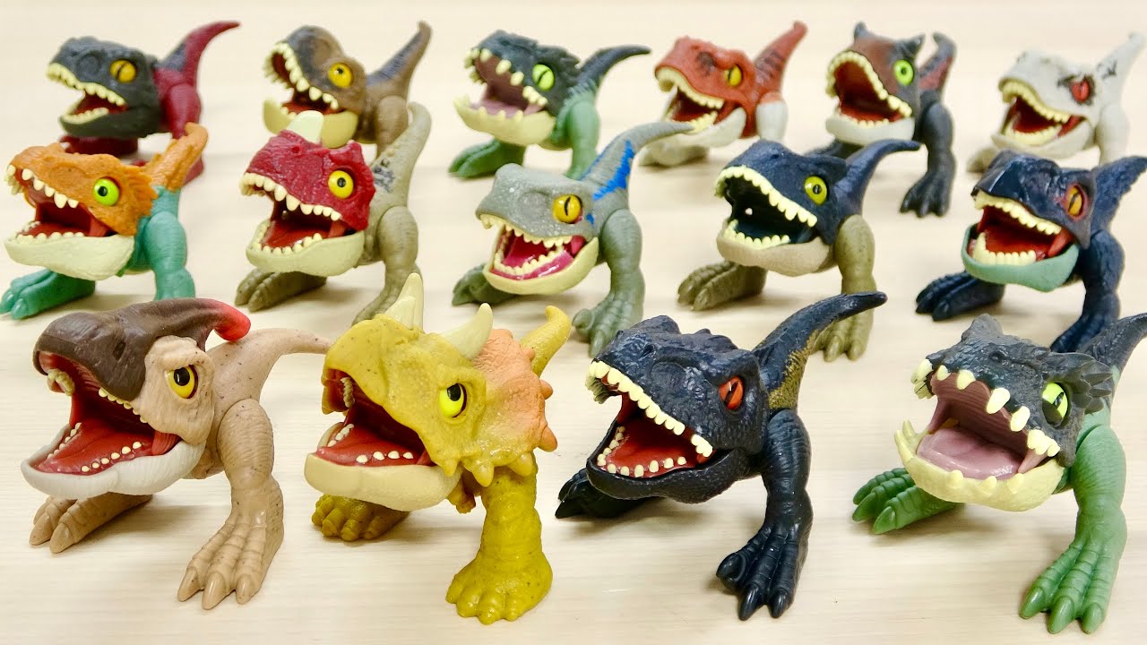 ジュラシックワールド 2023年ポップアップコレクション 第一弾 ギガノトサウルス, インドラプトル, パラサウロロフス, トリケラトプス