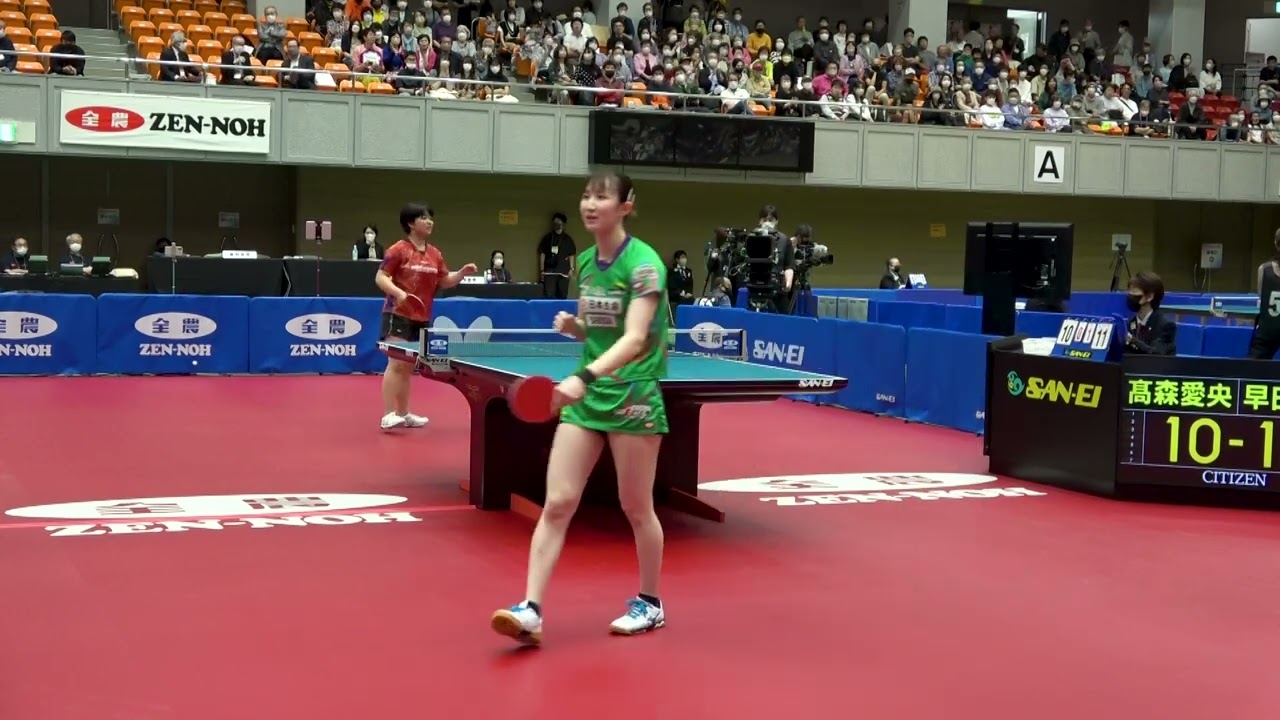 【女子1回戦 下カメ】早田ひな vs 髙森愛央|卓球 第4回パリ五輪日本代表選考会