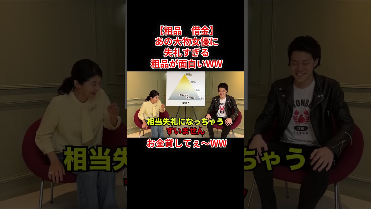 【粗品 借金】あの大物女優に失礼すぎる粗品が面白いWW #shorts