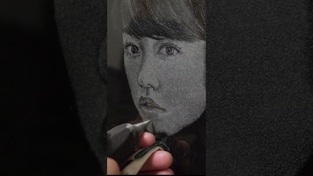 【stippling art】Japanese craftsmanship #桐谷美玲