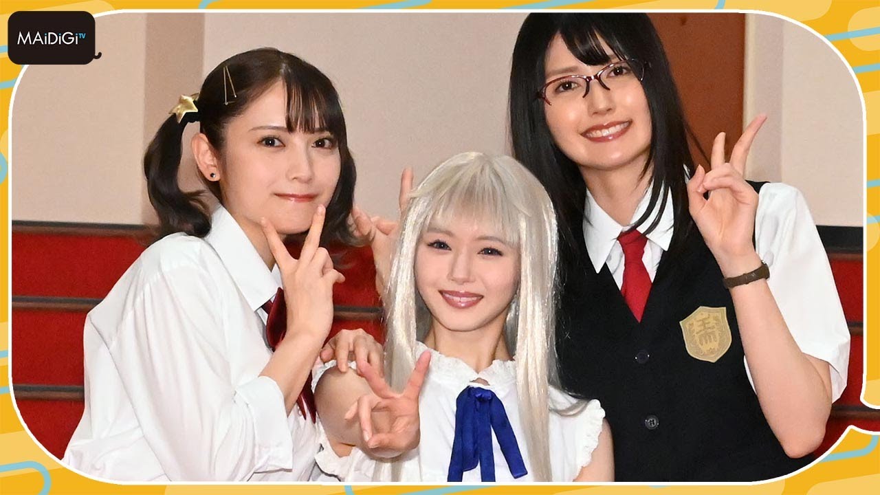 桃月なしこ、舞台「あの花」続投に意欲十分 ミニスカ制服&ツインテールで登場