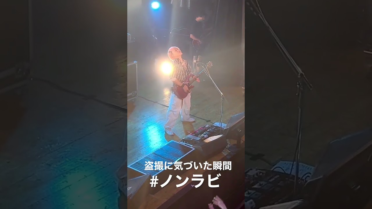 ギターソロで上を見た時に盗撮を発見する人。 #shorts #ノンラビ #ライブ