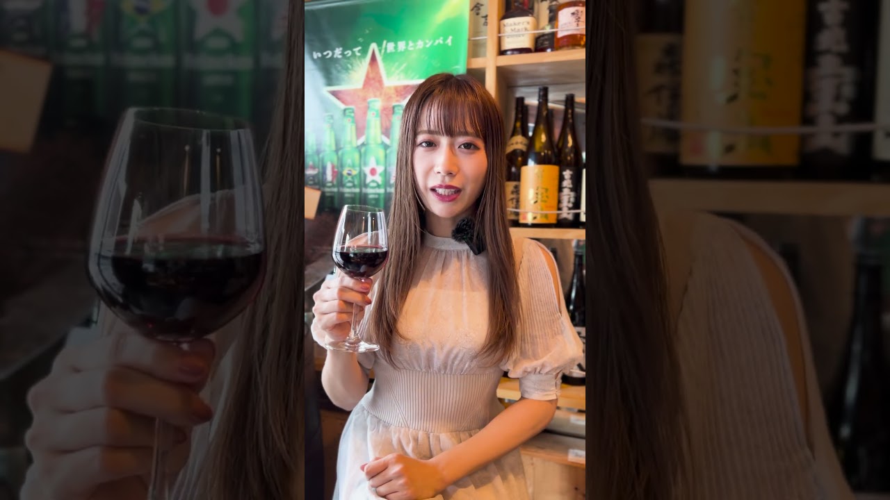 【乾杯🍺ショート!】バルでワイン🍷✨ちょっぴりファンイベント告知🙌 #桜りん #乾杯 #カメリパ #shorts #アイドル #グラビア#愛犬OK居酒屋 #居酒屋
