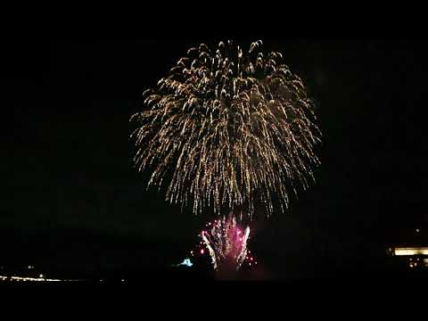 【愛知県犬山市・ロングラン花火 岐阜県各務原市(かかみがはらし)から撮影】 2023年8月8日(火) Aichi-Japan 花火は3分あたりから