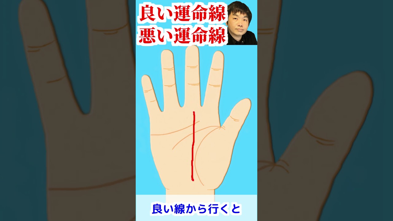 手相 運命線 運の良い人悪い人!水森太陽が解説します! #shorts #占い#手相占い #手相